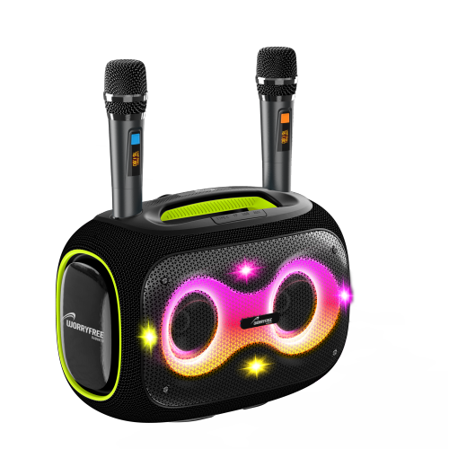 WFG Party Box-Wireless 120W Portable Bluetooth Speaker Karaoke with Two Microphones- Dark Blue