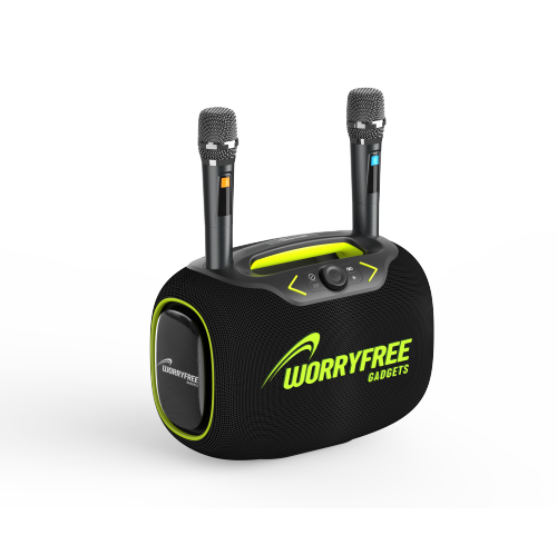 WFG Party Box-Wireless 120W Portable Bluetooth Speaker Karaoke with Two Microphones - Black