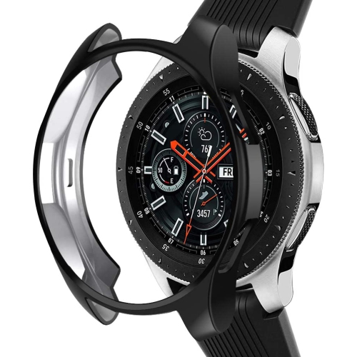 Étui robuste à 360° avec protecteur d'écran en verre trempé pour Samsung Galaxy Watch 6, 44&nbsp;mm, noir