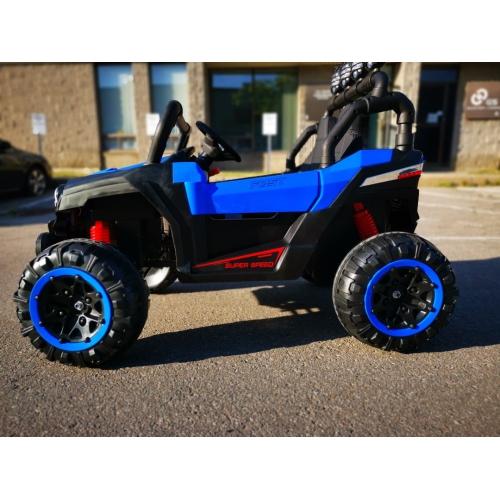 Super Shock 24V UTV 4x4 Kids Ride-On 2-Seater Car, Upgraded Rubber Tires, Leather Seats With Remote Control