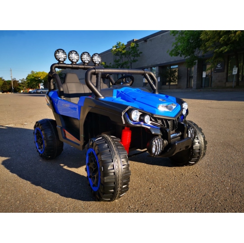 Super Shock 24V UTV 4x4 Kids Ride-On 2-Seater Car, Upgraded Rubber Tires, Leather Seats With Remote Control