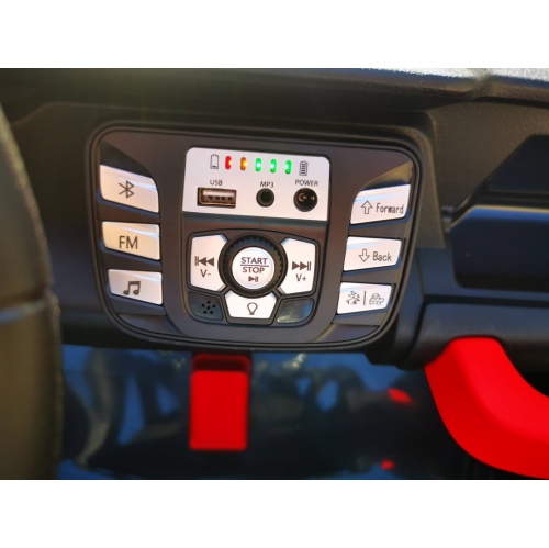 Super Shock 24V UTV 4x4 Kids Ride-On 2-Seater Car, Upgraded Rubber Tires, Leather Seats With Remote Control