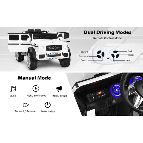 2024 Licensed 12V Mercedes Maybach G650s 4WD Ride On 1 Seater Truck RC