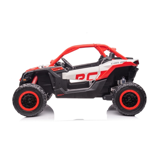 KingToys Officially Licensed LX Performance Can-Am Maverick 2x24V 4WD Edition 2-Seater Pack Kids Ride on Buggy Eva Wheels Leather Seats RC