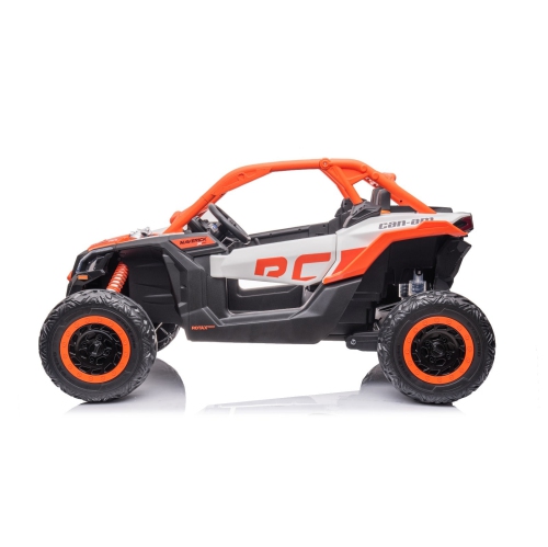 KingToys Officially Licensed LX Performance Can-Am Maverick 2x24V 4WD Edition 2-Seater Pack Kids Ride on Buggy Eva Wheels Leather Seats RC