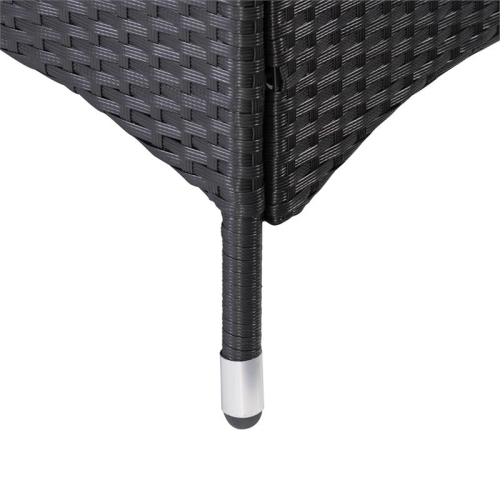 CorLiving Patio Dining Armchair Set of 2 - Black Resin Rattan Wicker