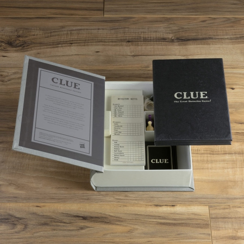 WS Game Company Vintage Bookshelf Edition: Clue 3-6 players, ages 8+, 60 minutes