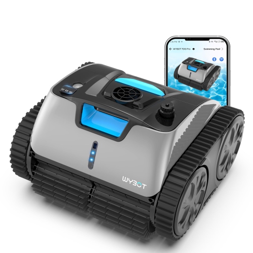 WYBOT  C1 Pro Cordless Robotic Pool Cleaner for In-Ground Pools Up to 1614 Sq. Ft, 150-Mins Runtime Maintenance, 2 Cycle Timer \w App, Smart Route