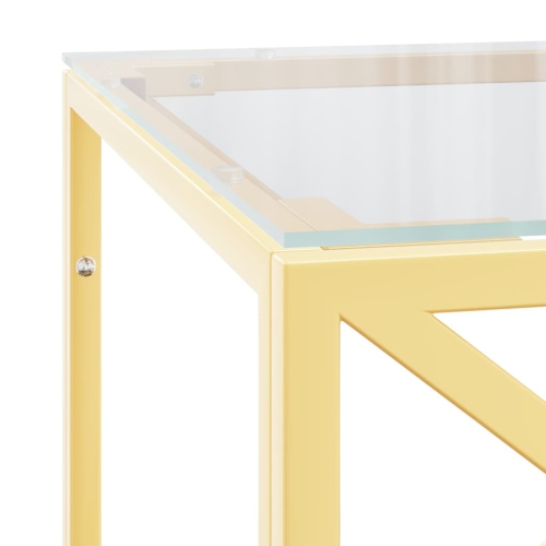 vidaXL Coffee Table 110x45x45 cm Stainless Steel and Glass