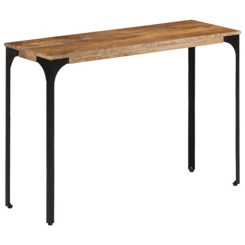 vidaXL Console Table Brown 110x35x76 cm Solid Wood Mango and Iron