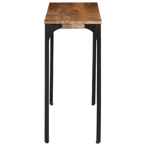 vidaXL Console Table Brown 110x35x76 cm Solid Wood Mango and Iron