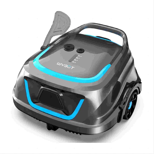 WYBOT  A1 Cordless Robotic Pool Vacuum Cleaner \w 120-Min Runtime for In/above Ground Up to 1100 Sq. Ft, 2.5 H Fast Charging, Double Filters, 4