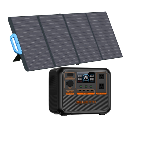 BLUETTI  Ac70P 1000W 864Wh Lifepo4 Portable Solar Generator With Pv120 Solar Panel