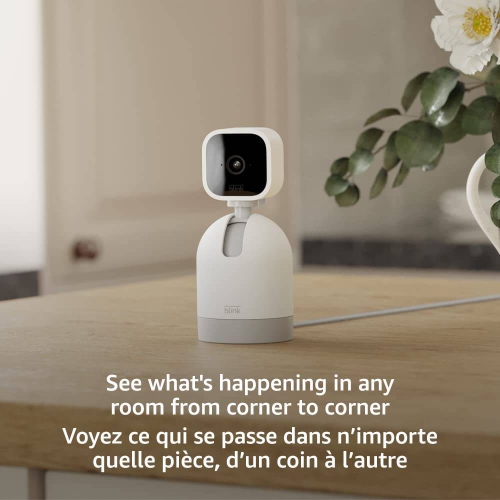 Tilt Camera | Rotating indoor plug-in smart security camera, HD video, motion detection,two-way audio, Works with Alexa