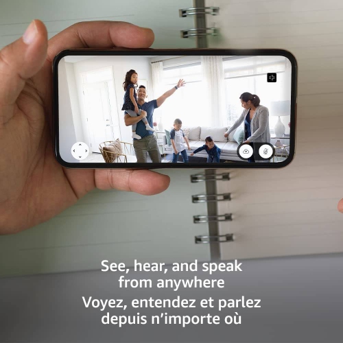 Tilt Camera | Rotating indoor plug-in smart security camera, HD video, motion detection,two-way audio, Works with Alexa