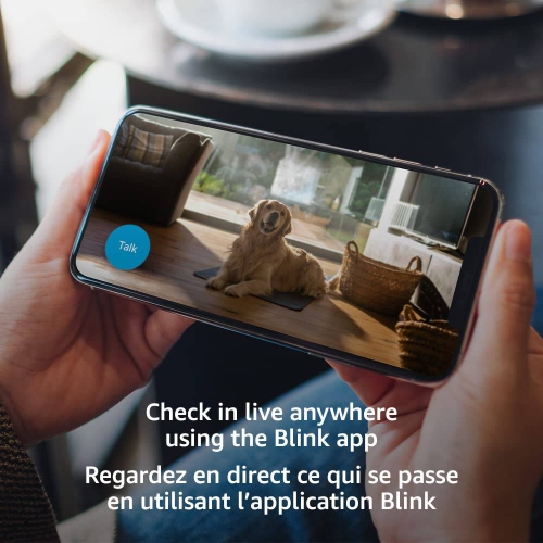 Compact indoor plug-in smart security camera, 1080p HD video, night vision, two-way audio, easy set up, Works with Alexa