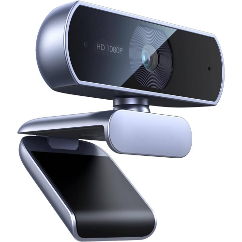 1080P Webcam with Microphone, HD Auto Light Correction Streaming Webcam, 85° View USB Video Webcam forLaptop/Desktop, Calls/Conference, Skype/YouTube