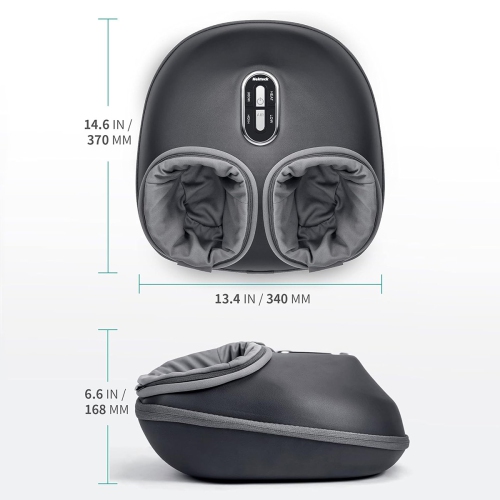 Masseur de pieds Shiatsu de Nekteck avec chaleur, pétrissage profond avec compression d'air, amélioration de la circulation sanguine et Foot WellNes