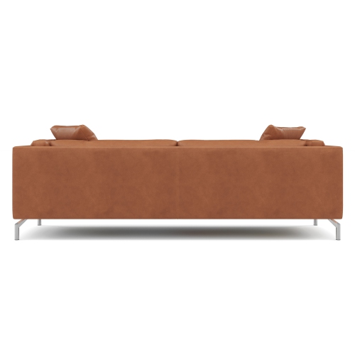 Valencia Zadar – Causeuse large en cuir nappa italien 11000，à 100 %, fini cognac