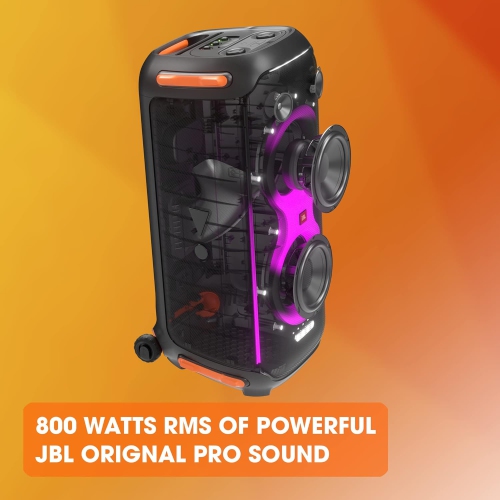 JBL PartyBox 710 Party Speaker with Powerful Sound, Built-in Lights and Extra deep bass, IPX4 splashproof, App/Bluetooth connectivity-- Openbox