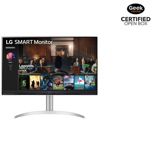 Open Box - LG 32" UHD 60Hz 5ms GTG IPS LCD Smart Monitor - White