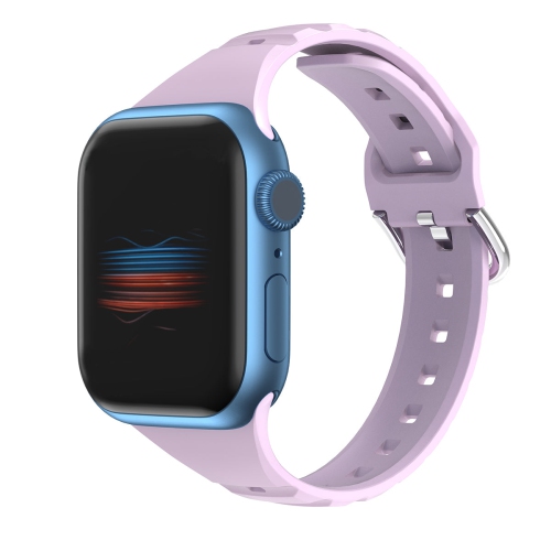 WORRYFREE GADGETS  Slim Silicone Band for Apple Watch - 38/40/41MM - Lavender In Multicolor