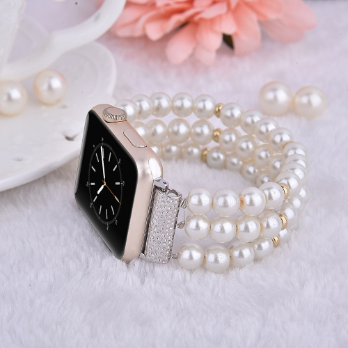 WFG Handmade Beaded Pearl Band for Apple Watch - 42/44/45mm - Pink