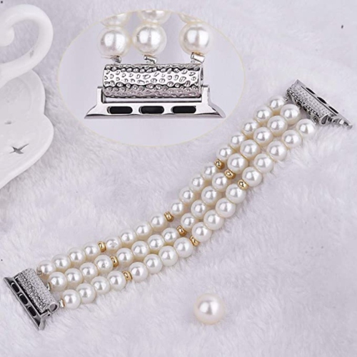 Bracelet à perles fait à la main de WFG pour Apple Watch - 38/40/41&nbsp;mm - Rose