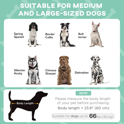 PawHut Elevated Dog Bed with Canopy, Cooling Dog Cot Bed for Camping, Portable Raised Pet Cot with Washable Breathable Mesh, for Indoor Outdoor, M &