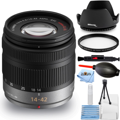 Panasonic Lumix G Vario 14-42mm f/3.5-5.6 ASPH. / MEGA O.I.S. Lens Open Box Kit
