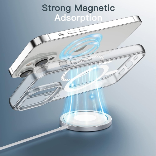 Magnetic Case for iPhone 13 PRO MAX, Compatible with MagSafe Wireless Charging, Shockproof Phone Bumper Cover, Anti-Scratch Clearview-FREE SHIPPING