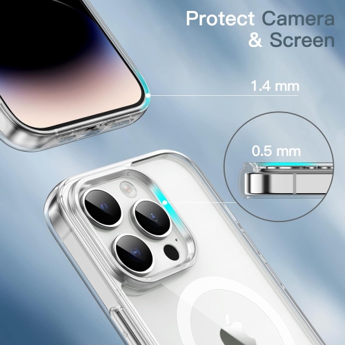Magnetic Case for iPhone 13 PRO MAX, Compatible with MagSafe Wireless Charging, Shockproof Phone Bumper Cover, Anti-Scratch Clearview-FREE SHIPPING