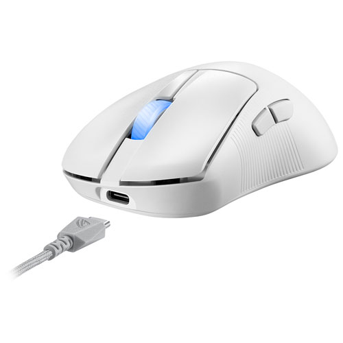 Souris de jeu optique sans fil de 42 000 ppp ROG Keris II WL Ace d'ASUS - Blanc