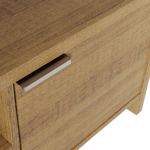 Meuble multimédia Madesa pour téléviseur avec espace de rangement et organisation des câbles, meuble pour téléviseur jusqu’à 65 po, en bois, 16 x 15