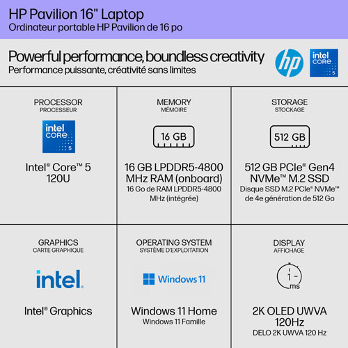 HP Pavilion 16" Laptop - Sky Blue