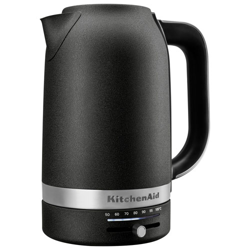 KitchenAid Programmable Electric Kettle - 1.7L - Cast Iron Black