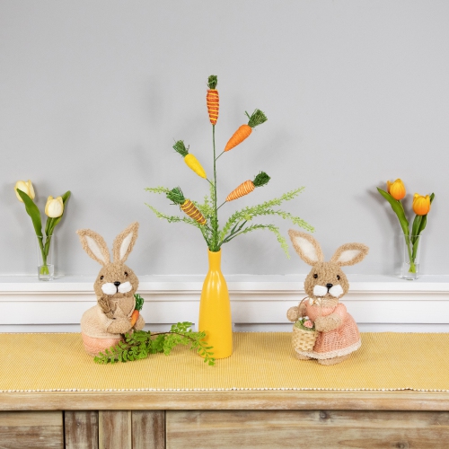 Striped Carrots Artificial Easter Spray - 23.75"