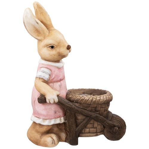 Girl Rabbit Outdoor Easter Garden Planter - 18.75"