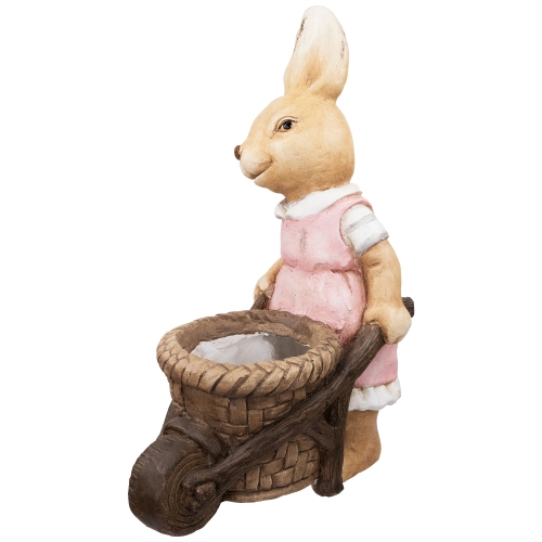 Girl Rabbit Outdoor Easter Garden Planter - 18.75"