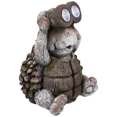 Turtle with Binoculars Outdoor Solar Lighted Garden Statue - 11.5"