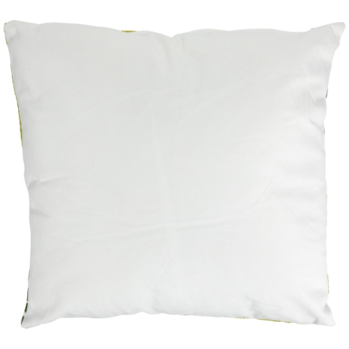 Coussin décoratif avec feuilles de palmier tropical - 16 po - Vert et blanc