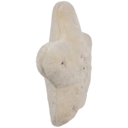 13" White Snowflake Embroidered Plush Christmas Throw Pillow