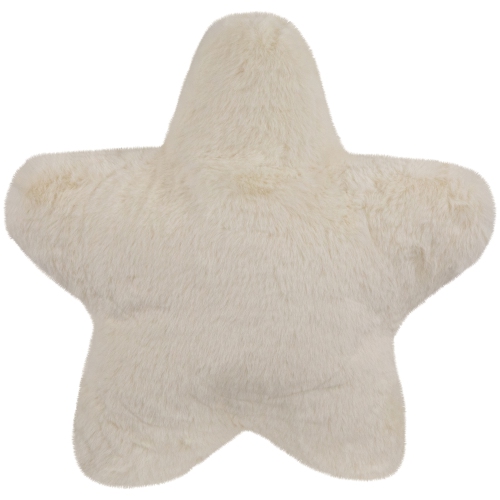 13" White Snowflake Embroidered Plush Christmas Throw Pillow