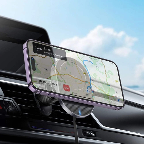 15W Magnetic Magsafe Wireless Charger Car Cell Phone Holder Air Vent Outlet Mount for iPhone Samsung Smartphones