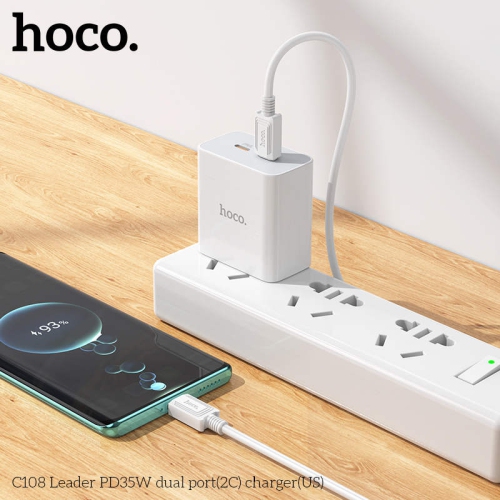 PD 35W QC3.0 Dual USB-C Ports Wall Charger Power Adapter