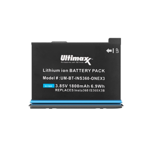 Batterie de rechange d'Ultimaxx pour Insta360 ONE DE X3 mAh - 1800&nbsp;mAh