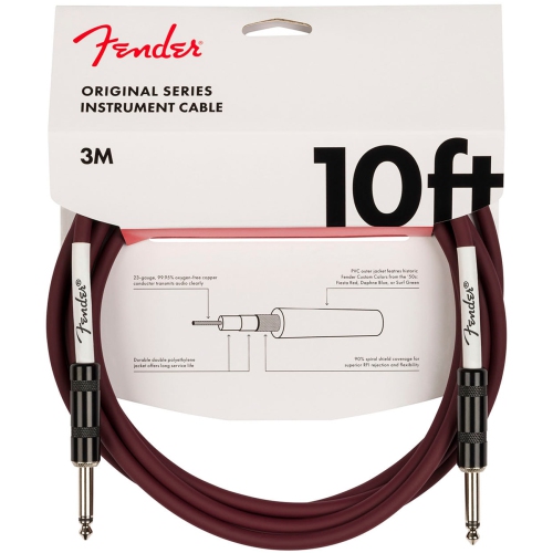 FENDER  Original Series Instrument Cable - 10' Oxblood