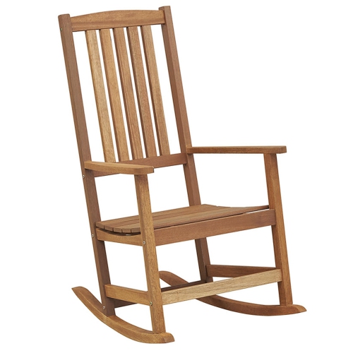 GYMAX  Rocking Chair High-Back Outdoor Rocker With Smooth Rocking Base for Backyard