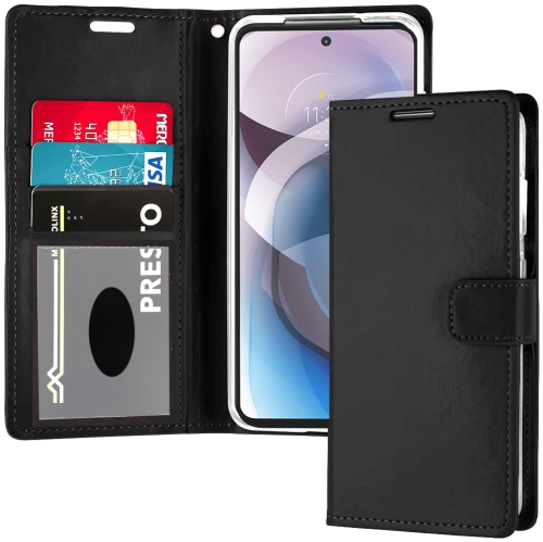 XCRS PU Leather Flip Pouch Wallet Case with Card Slot, Wristband Lanyard Multi-Angle View Stand for Samsung Galaxy A35 5G 6.6”
