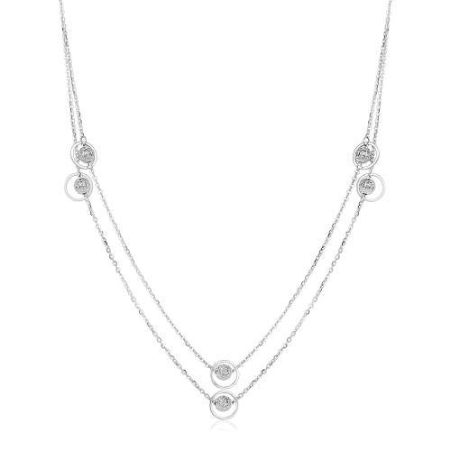 CLUB ROCHELIER  925 Sterling Long Necklace In Silver